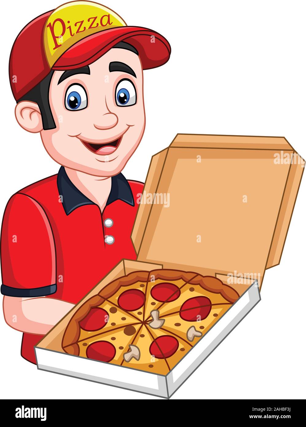 Cartoon pizza boy