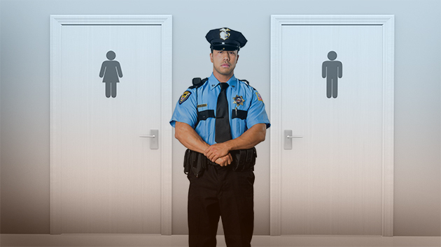 Police in toilet