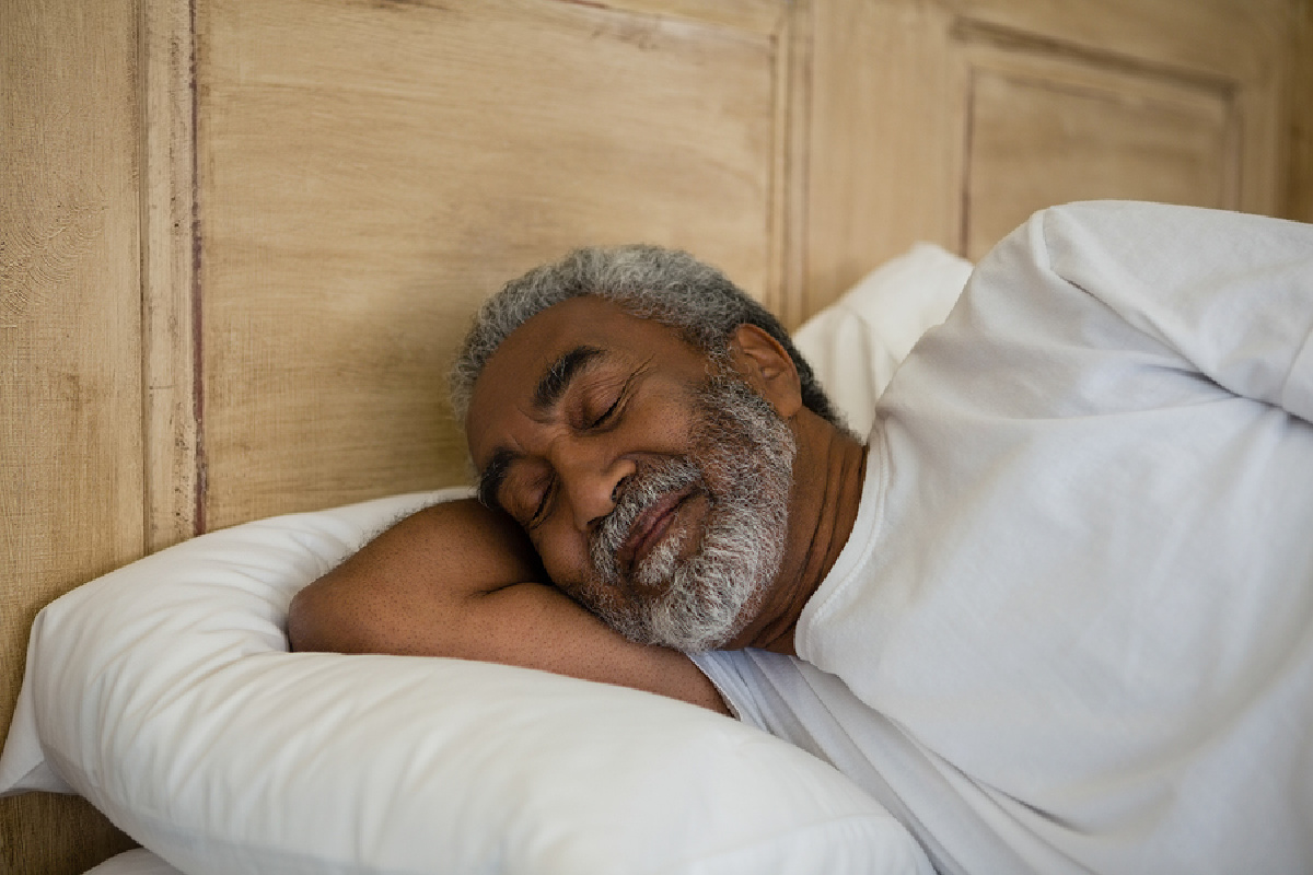 Sleeping Dad Comforts Imaginary Baby