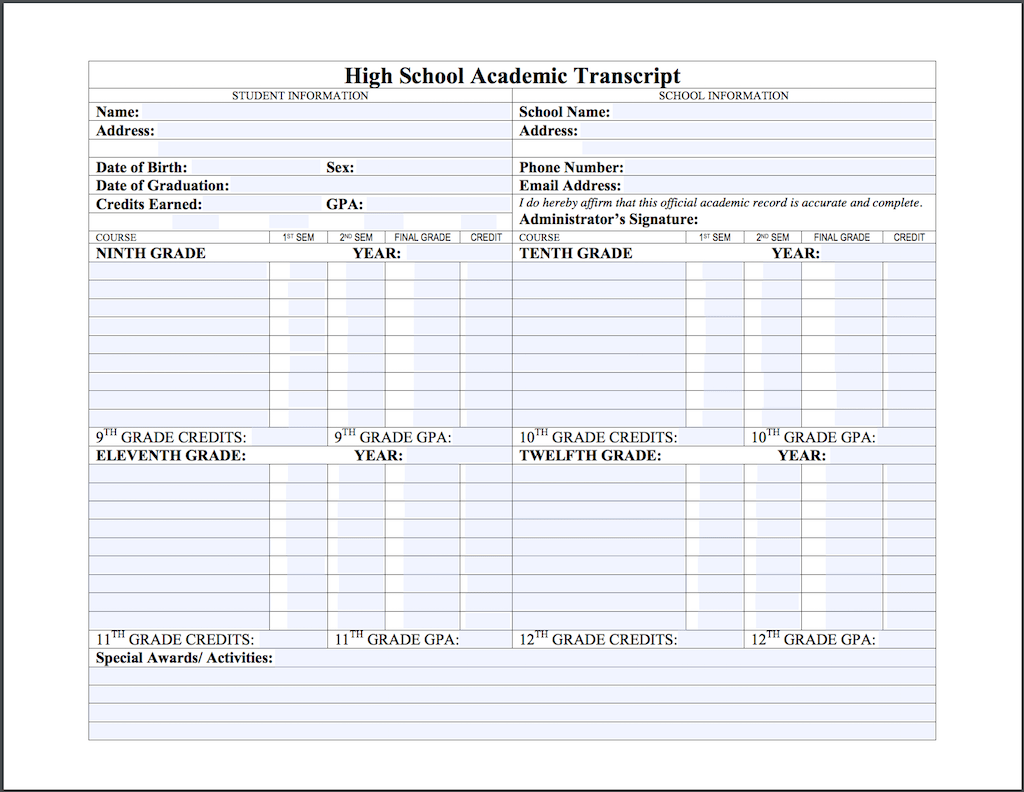 Official Transcripts/Replacement Diplomas