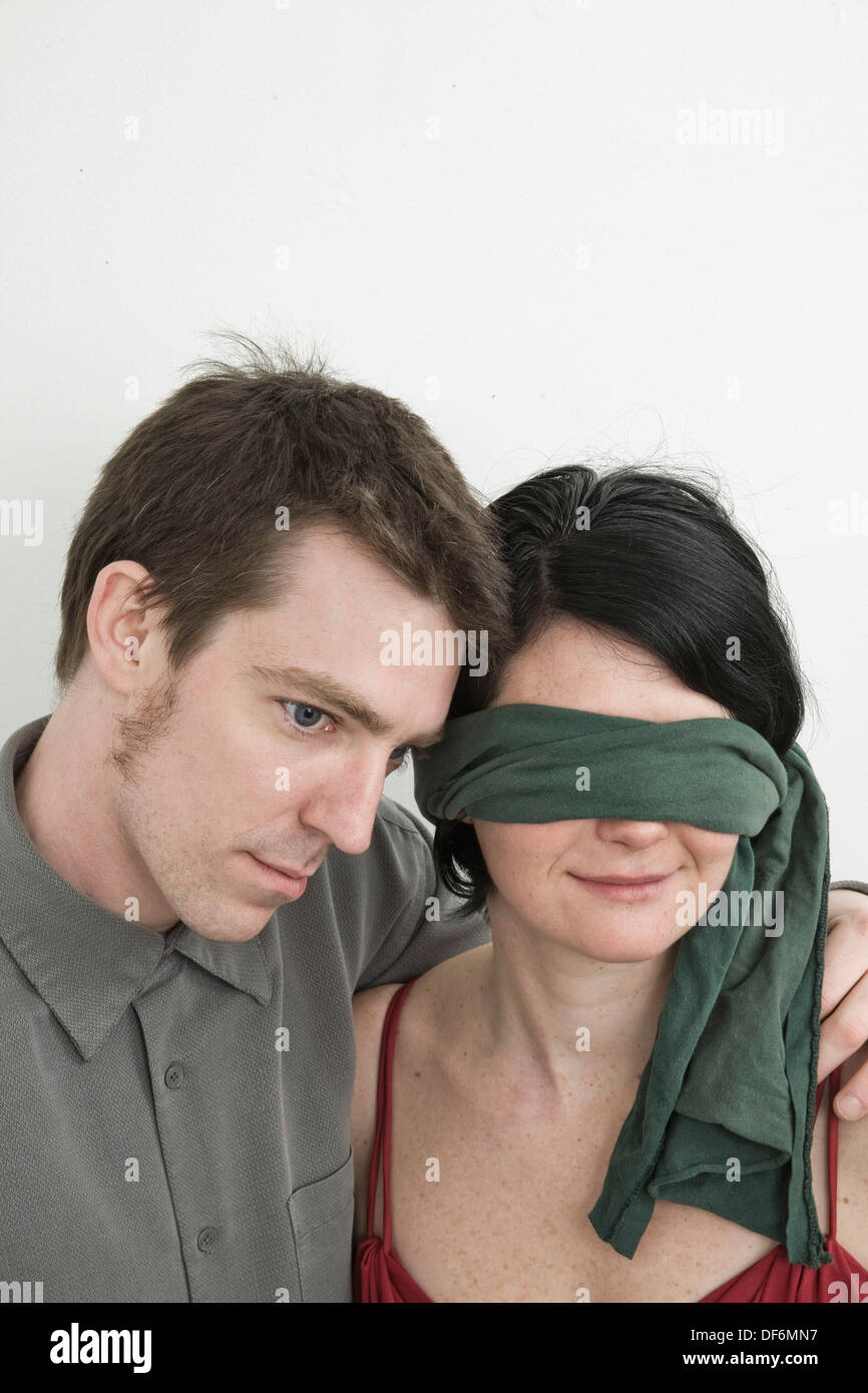 Blind fold wife