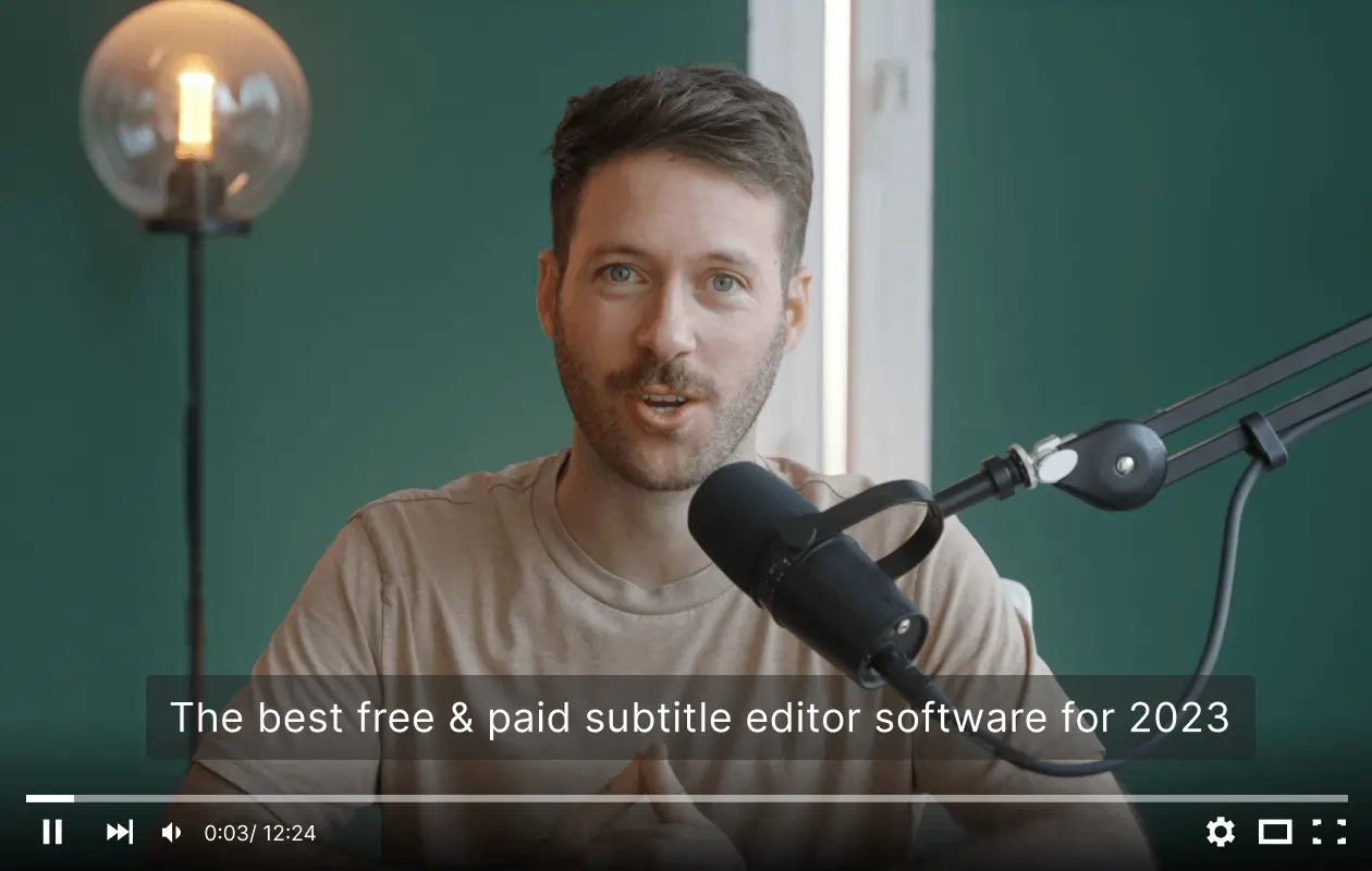 About the subtitle editor