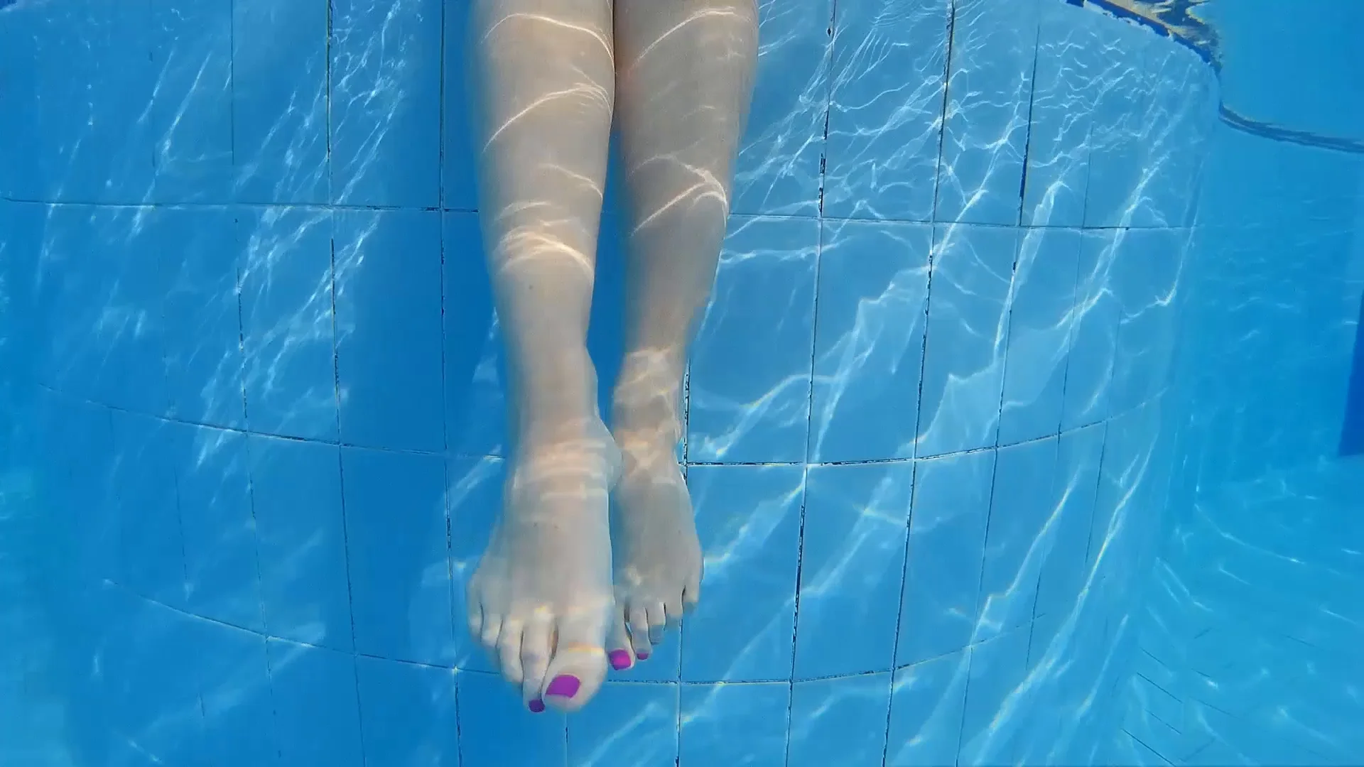 Feet under water