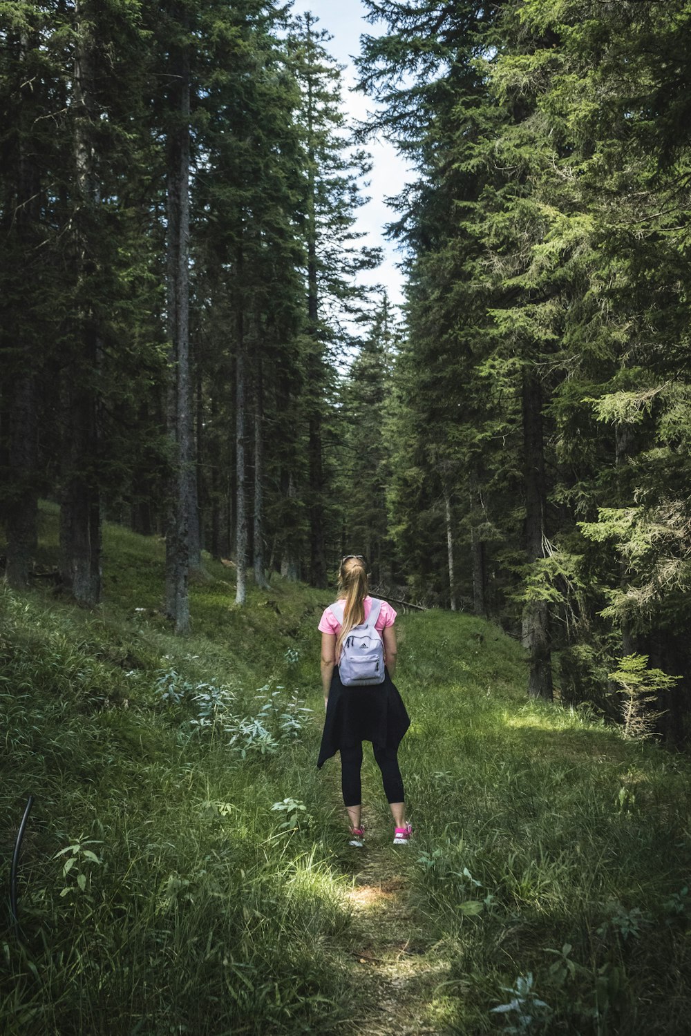 A girl in the forest