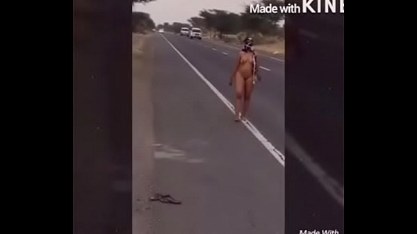 Road naked girl Indian