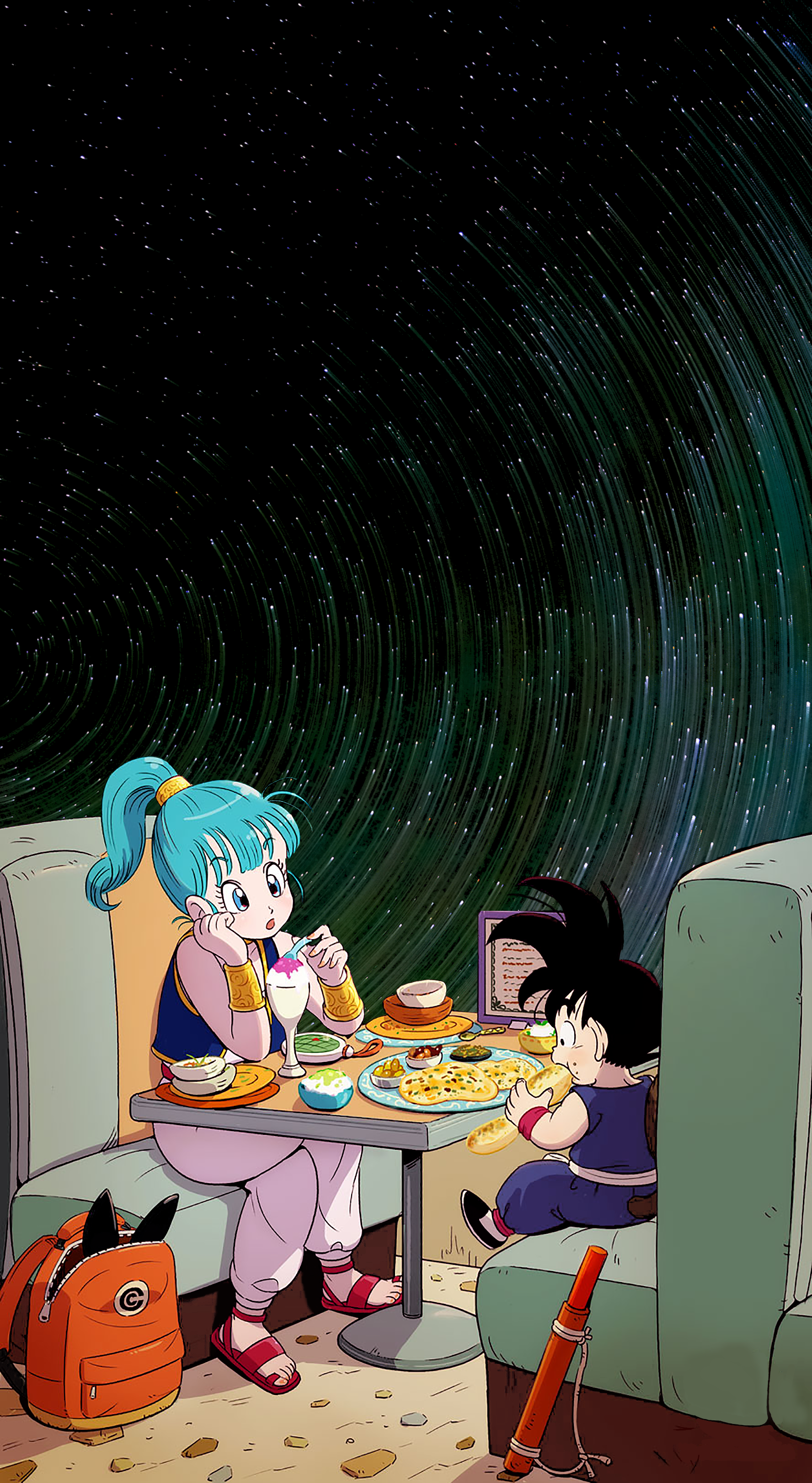 Goku comiendo a bulma