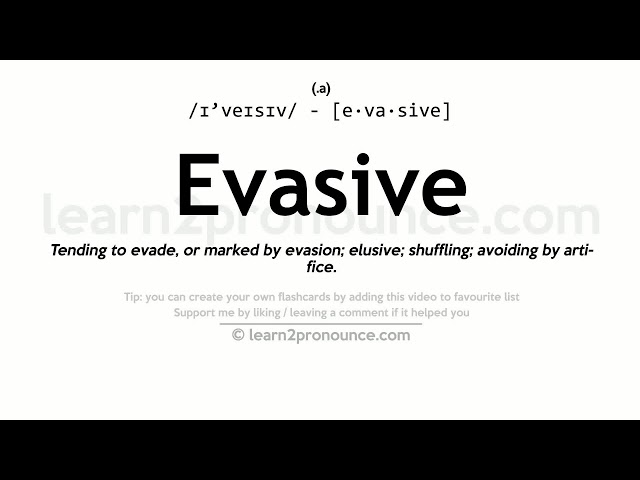 Other words from evasive