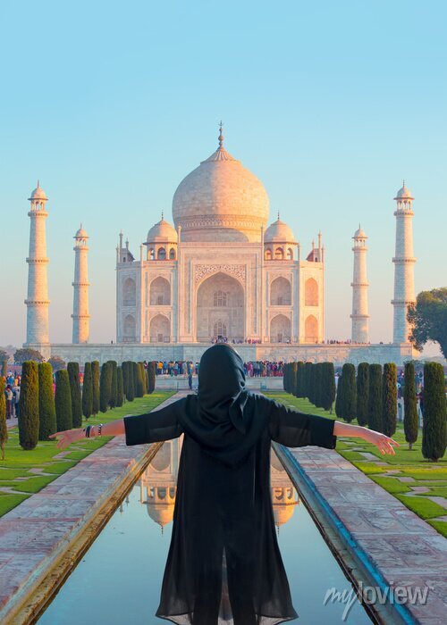 Arab tourists entertained by taj girl