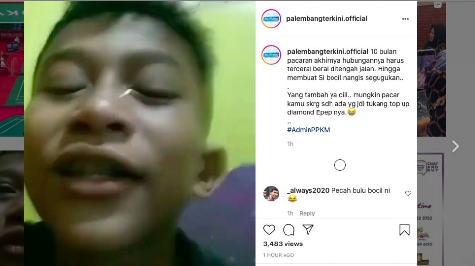 Bocil sampai nangis