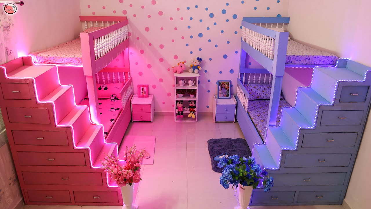 Shared Bedroom design idea– for loving sisters: