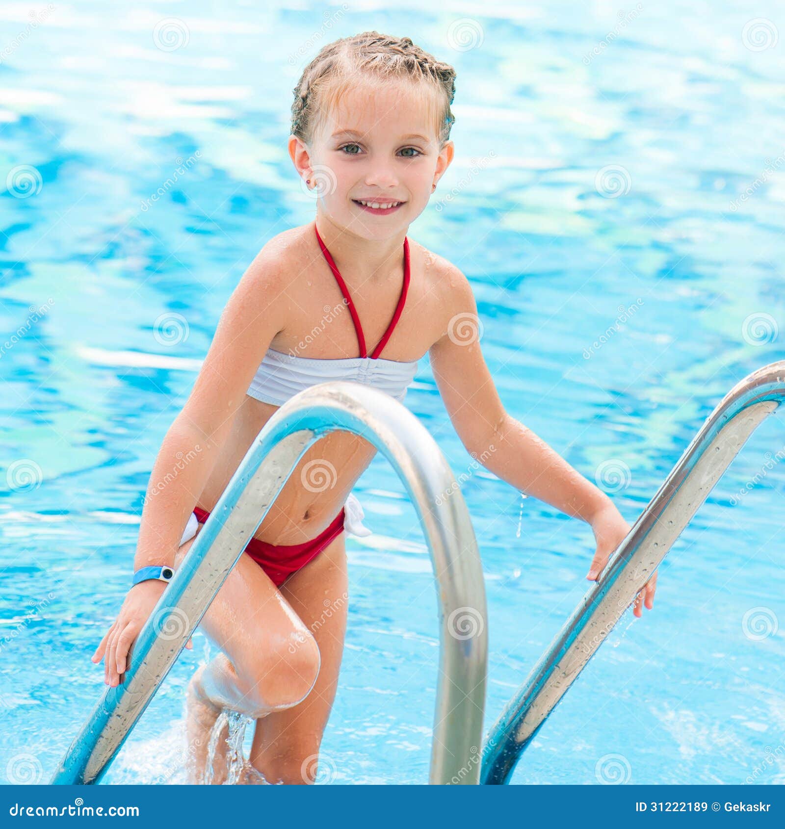 Girl on the pool