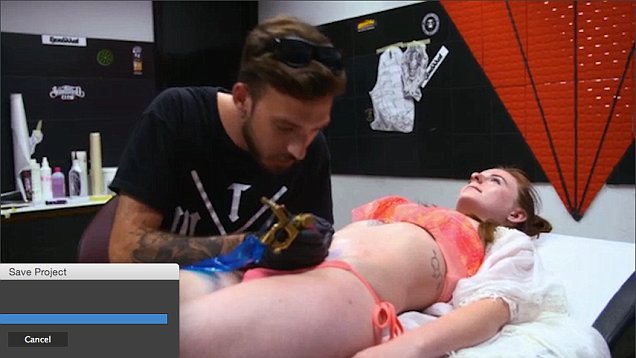 Making tattoo in vagina