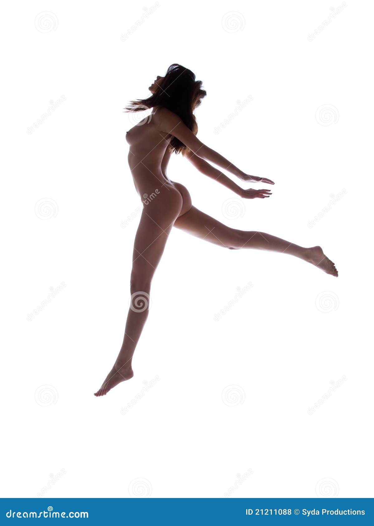 Naked dancing woman