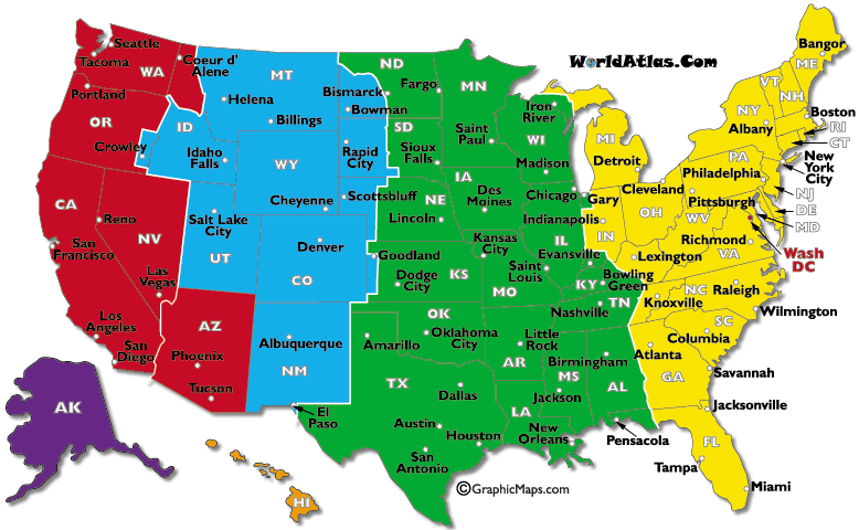 Current Local Time in the United States